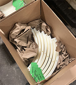 packaged parts for production